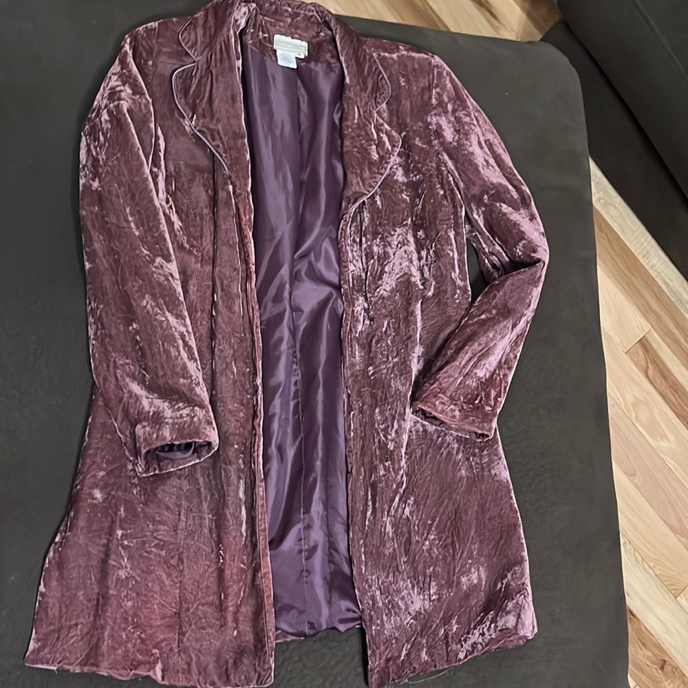 Mauve velvet blazer by Coldwater creek size medium